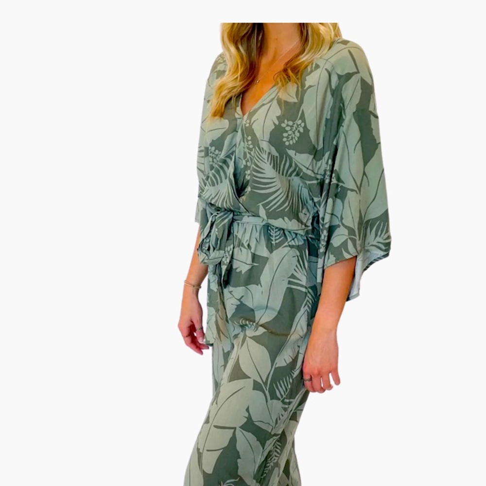 Beachly Green Palm Paradise jumpsuit